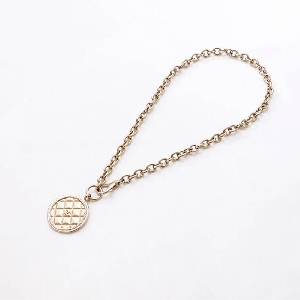 CHANEL Necklace B15K Coco Mark Medal Charm CC Logo Chain